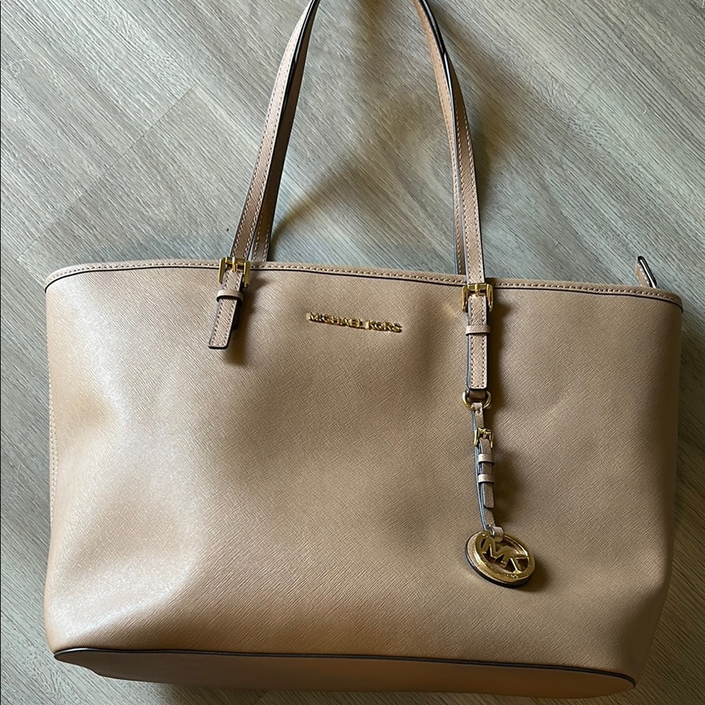 Michael Kors Tan Leather Tote Bag